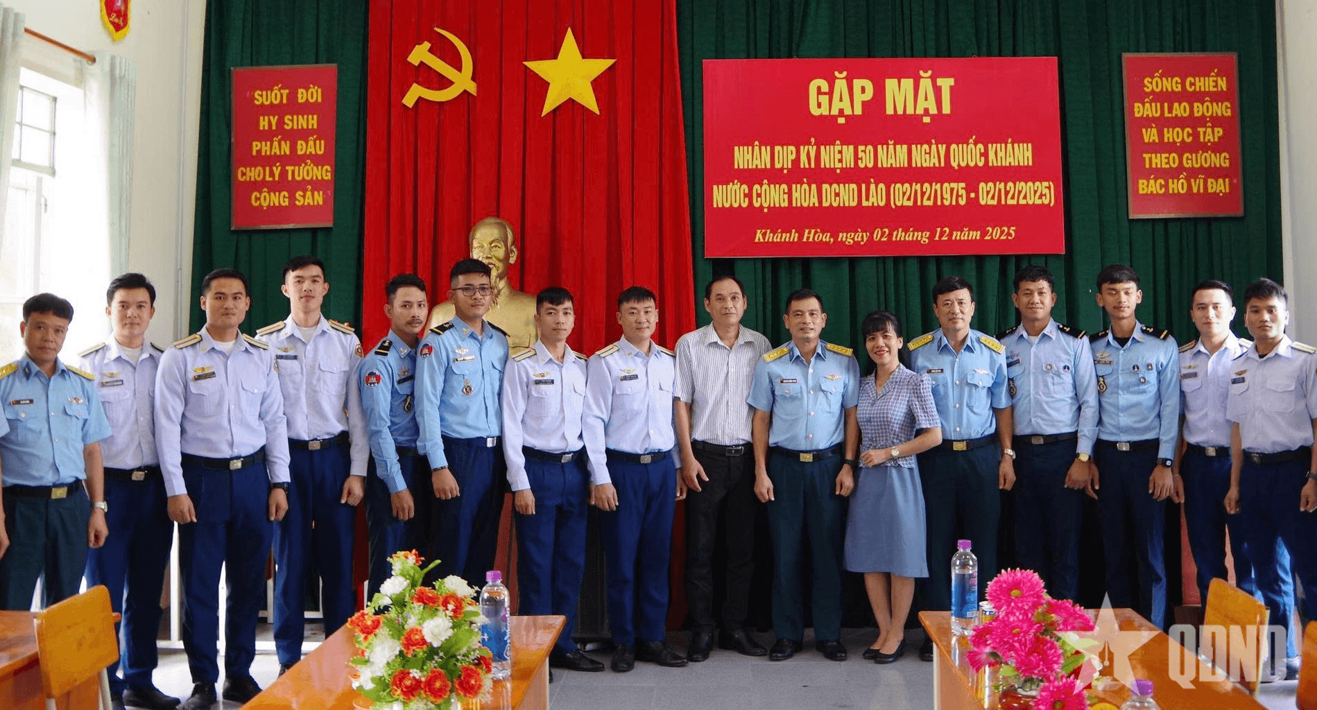 Tiểu đoàn 2, Trường Sĩ quan Không quân gặp mặt kỷ niệm 50 năm Quốc khánh Lào

​