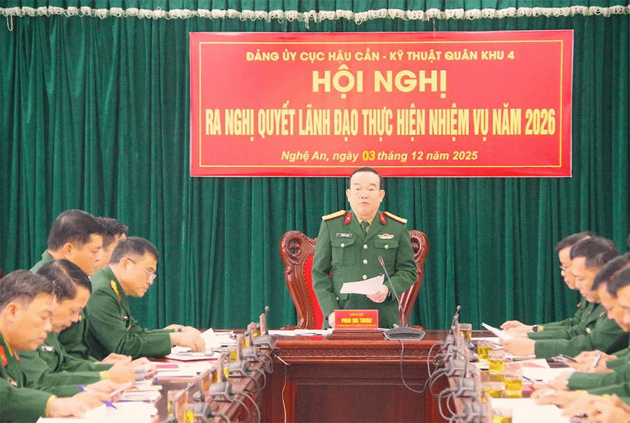 Đảng ủy Cục Hậu cần - Kỹ thuật Quân khu 4 ra nghị quyết lãnh đạo thực hiện nhiệm vụ năm 2026
