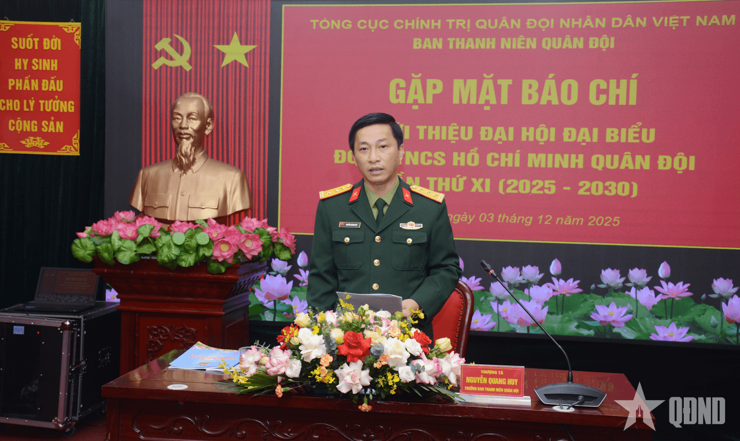 Đại hội Đoàn TNCS Hồ Chí Minh Quân đội lần thứ XI diễn ra từ ngày 9 đến 10-12-2025