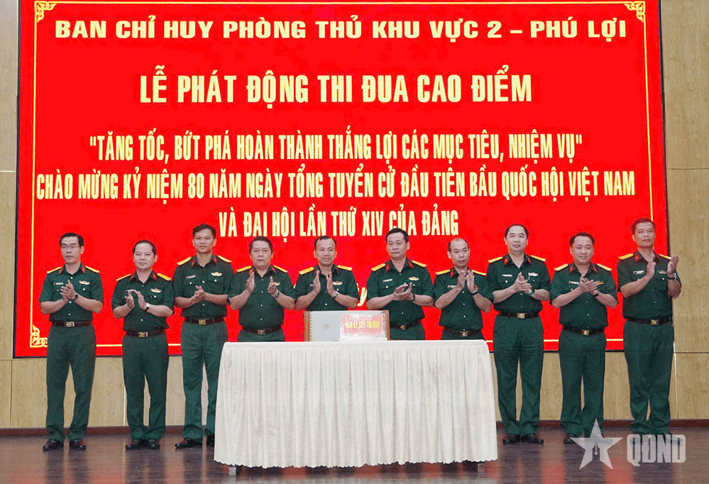 Ban chỉ huy Phòng thủ khu vực 2 - Phú Lợi phát động đợt thi đua tăng tốc, bứt phá