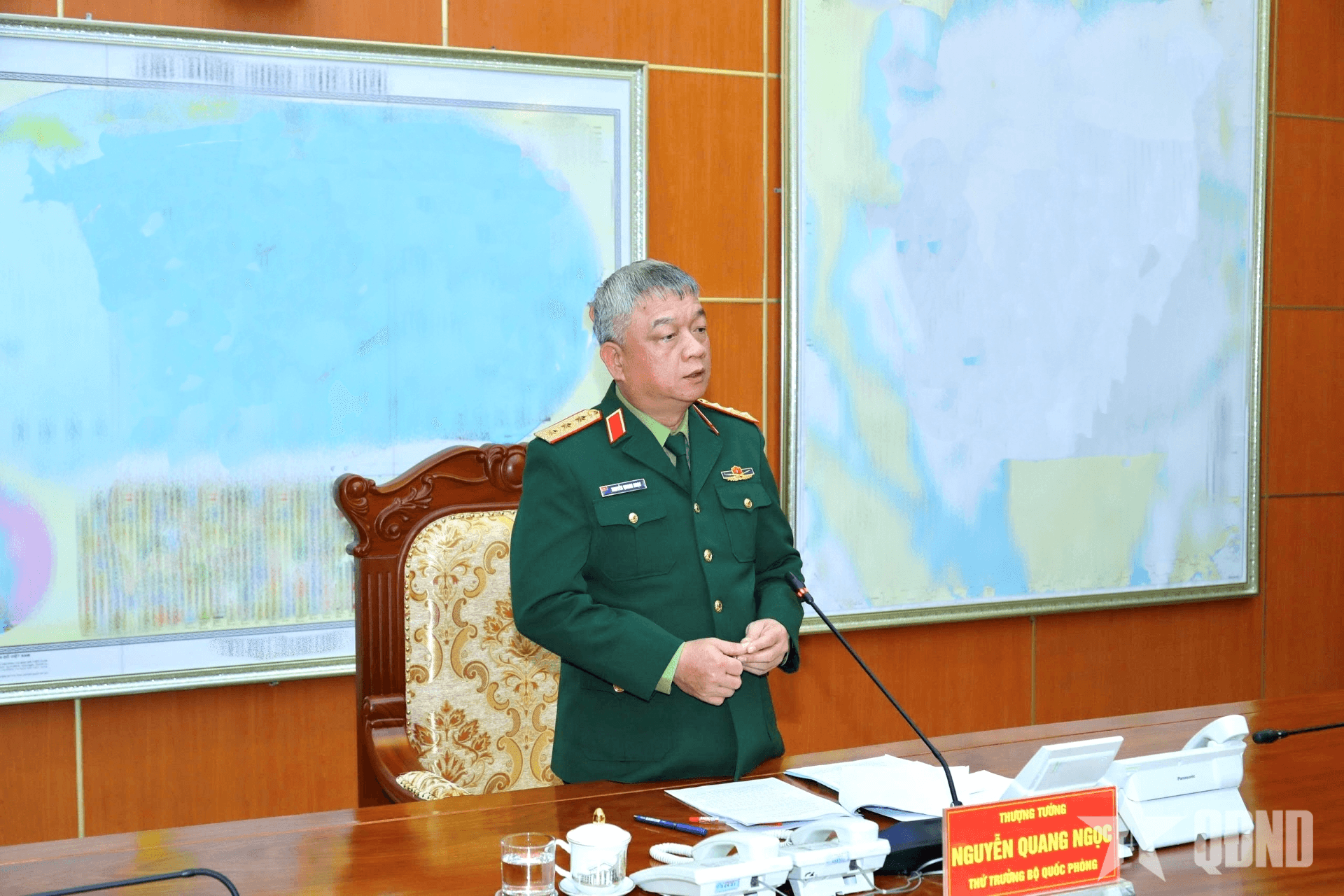 Thượng tướng Nguyễn Quang Ngọc chủ trì hội nghị về xây dựng công trình hạ tầng chiến lược