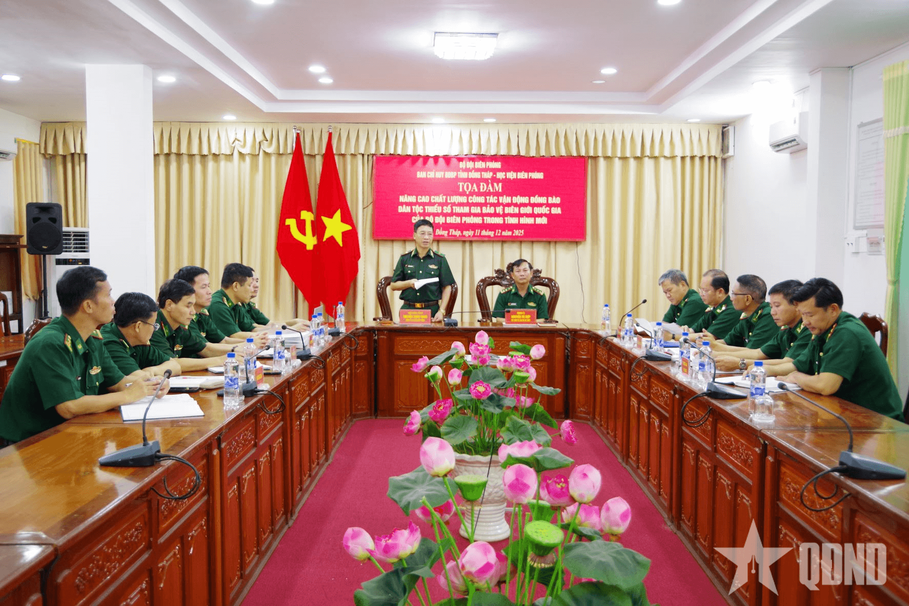 Tọa đàm khảo sát đề tài khoa học cấp Bộ Quốc phòng tại Bộ đội Biên phòng tỉnh Đồng Tháp
