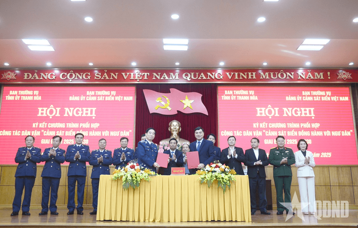 Thanh Hóa: Ký kết Chương trình phối hợp “Cảnh sát biển đồng hành với ngư dân” giai đoạn 2025-2030
