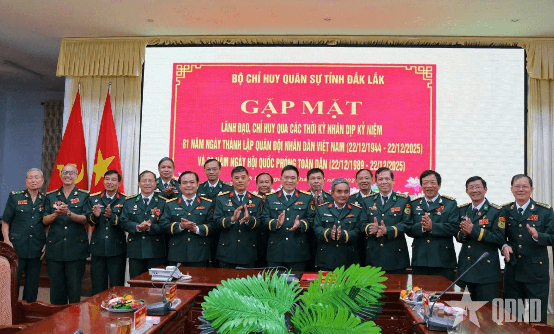 Bộ CHQS tỉnh Đắk Lắk gặp mặt kỷ niệm Ngày thành lập Quân đội nhân dân Việt Nam