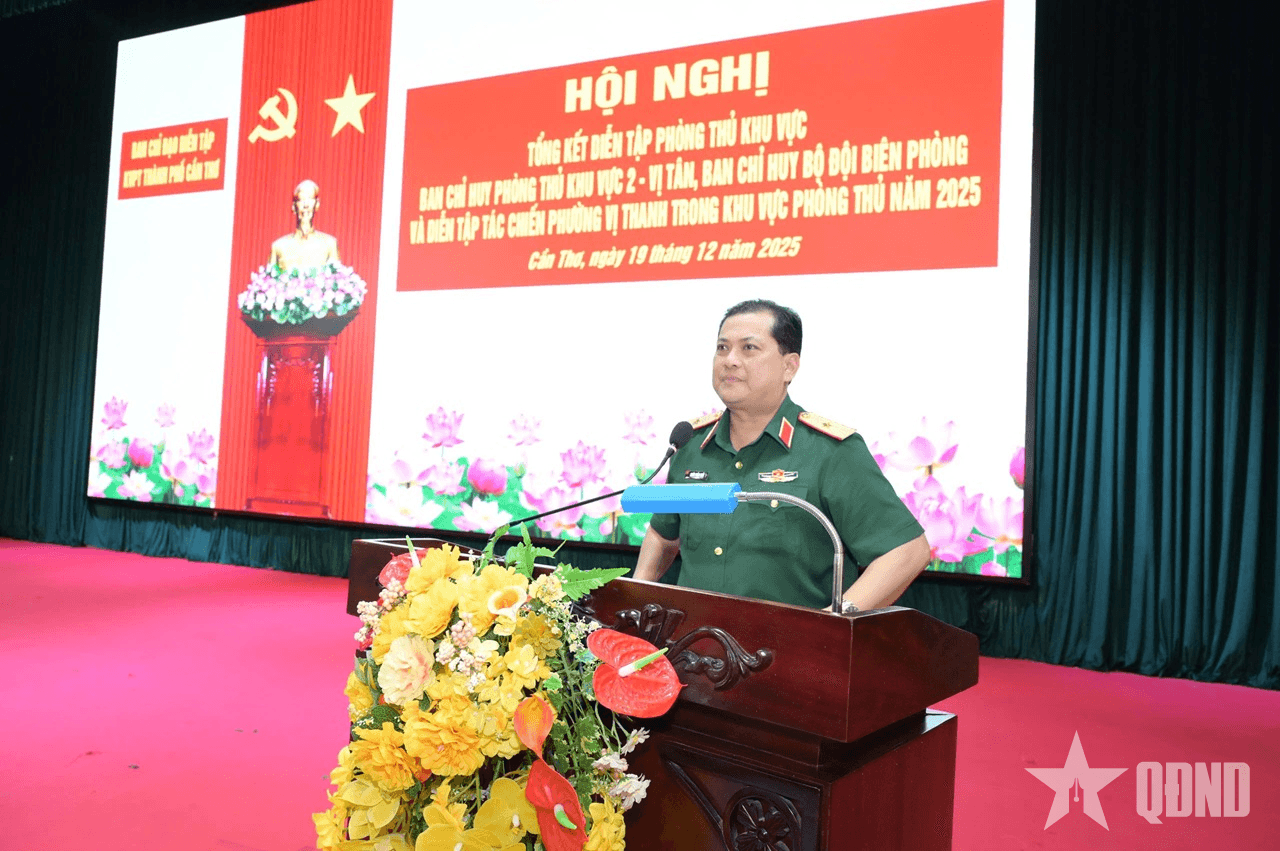 TP Cần Thơ: Rút kinh nghiệm diễn tập phòng thủ cấp khu vực năm 2025