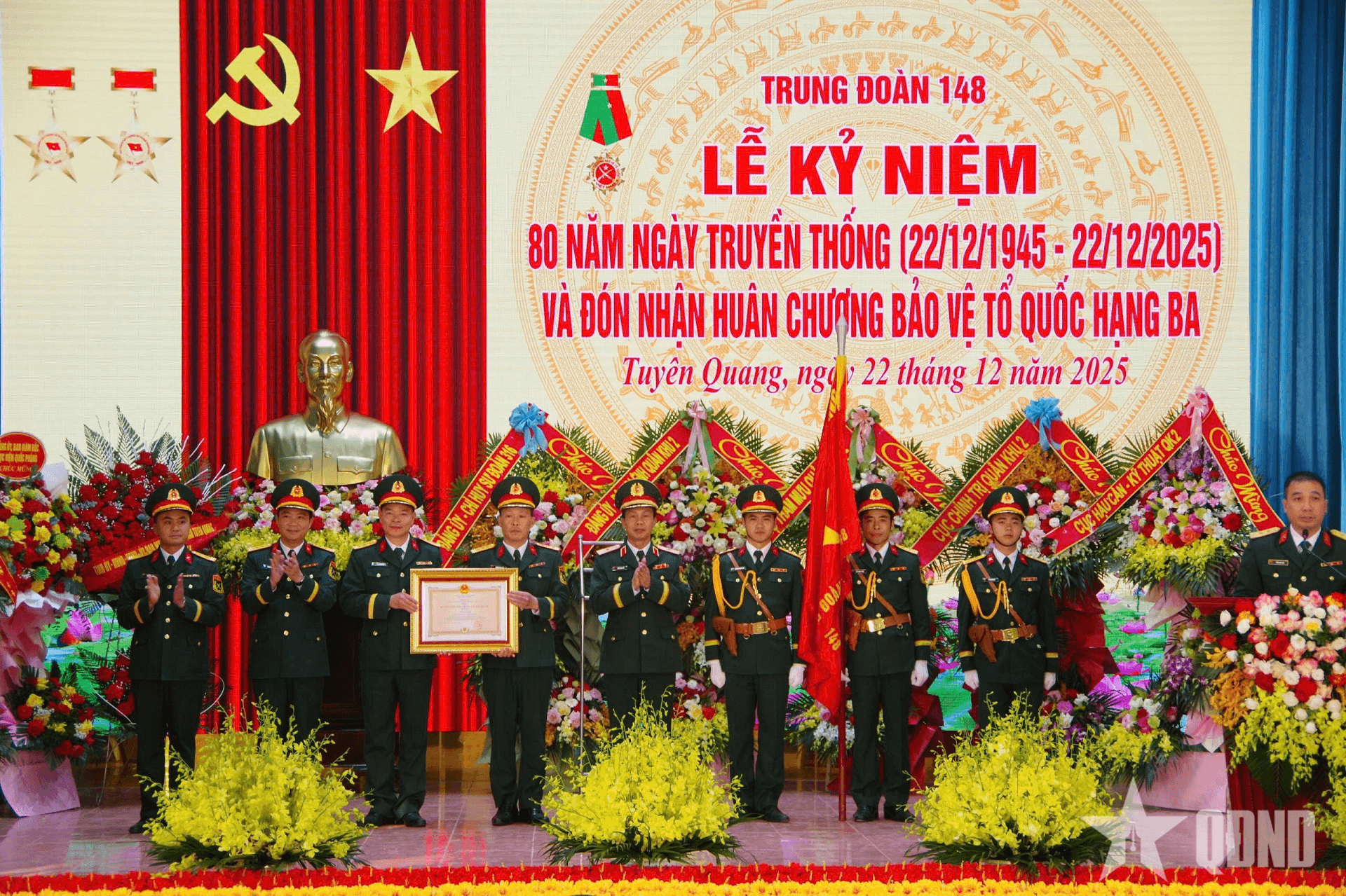 Trung đoàn 148 kỷ niệm 80 năm Ngày truyền thống và đón nhận Huân chương Bảo vệ Tổ quốc hạng Ba