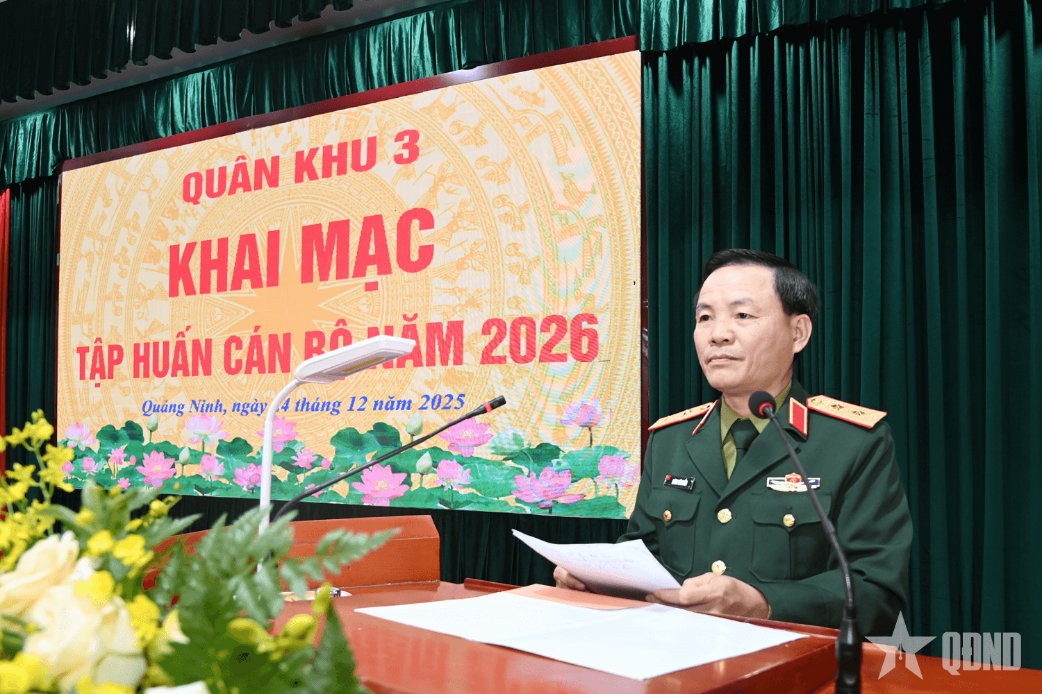 Quân khu 3 khai mạc tập huấn cán bộ năm 2026