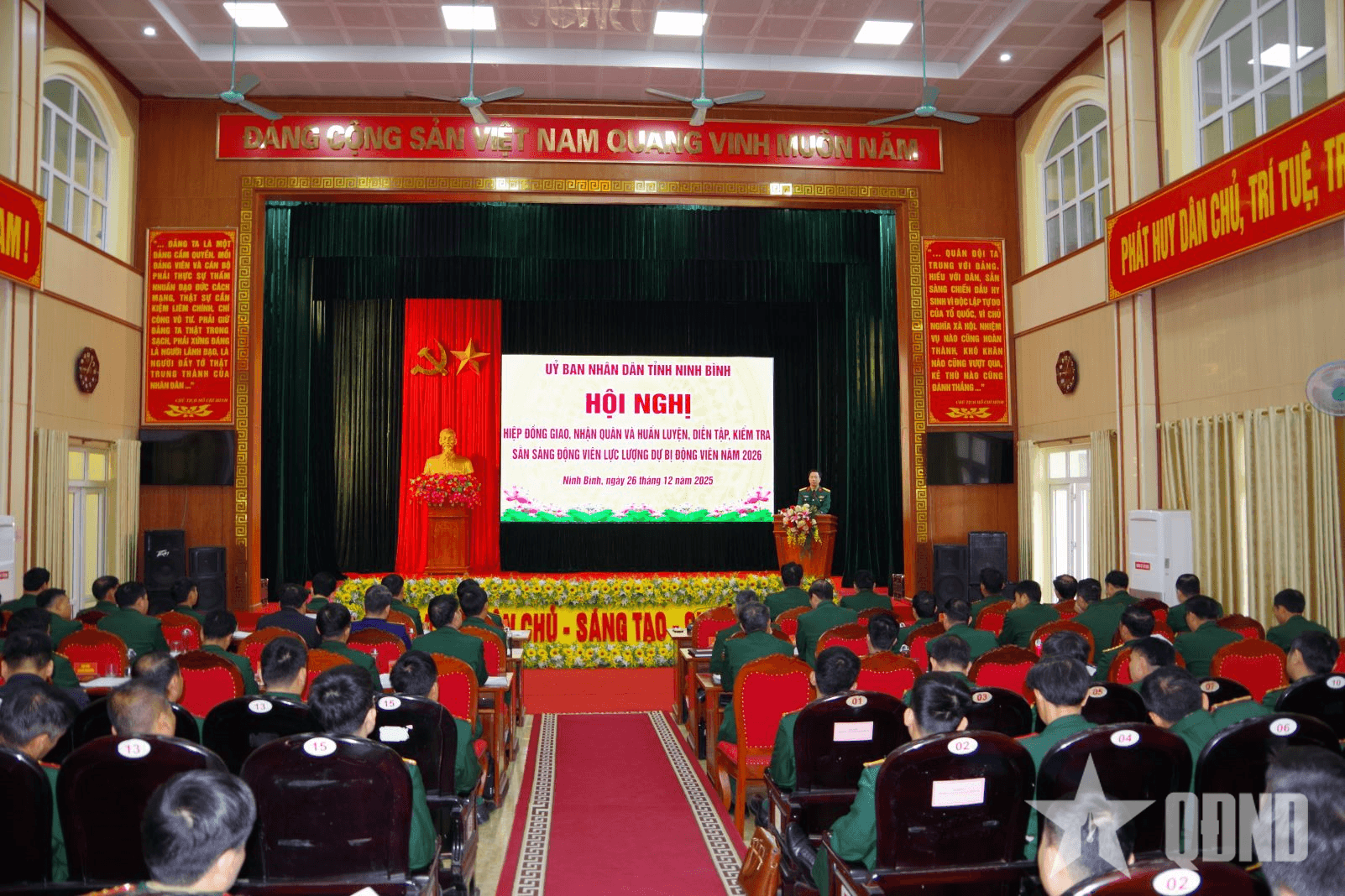 Ninh Bình: Hiệp đồng công tác tuyển quân và huấn luyện, diễn tập lực lượng dự bị động viên năm 2026