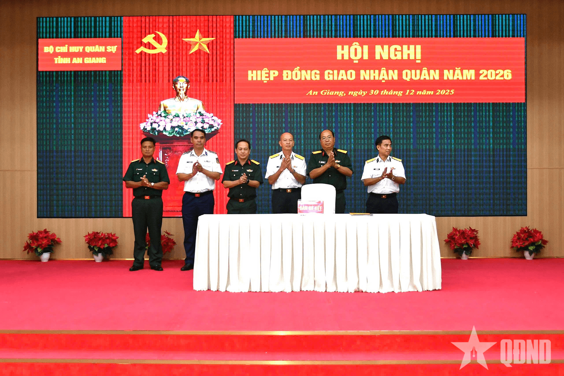 An Giang: Hiệp đồng giao nhận quân và hiệp đồng huấn luyện dự bị động viên năm 2026