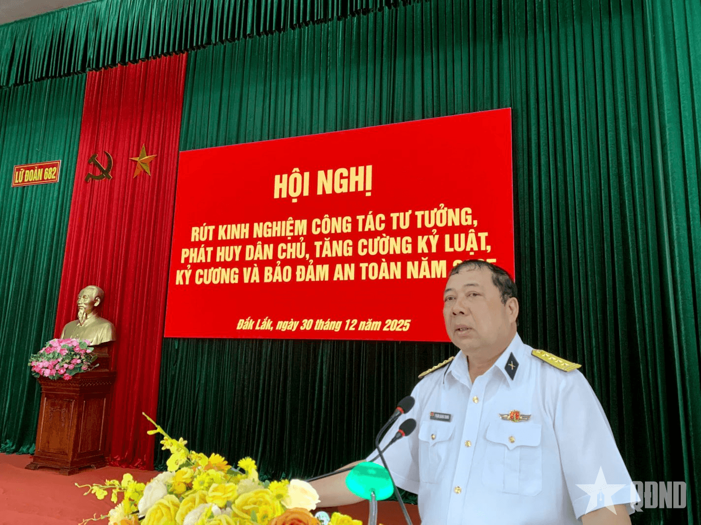 Lữ đoàn 682, Vùng 4 Hải quân rút kinh nghiệm công tác tư tưởng năm 2025