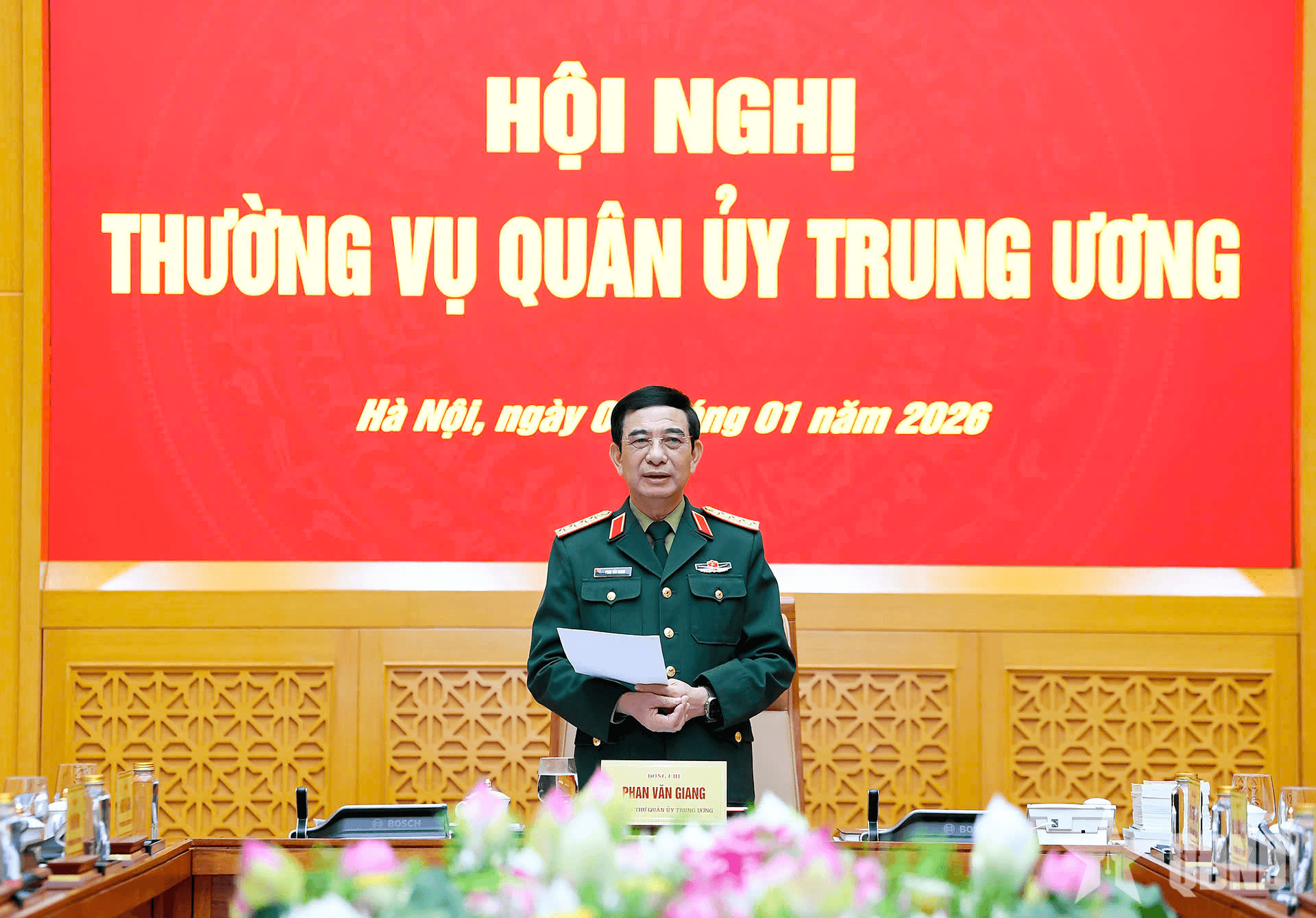 Đại tướng Phan Văn Giang chủ trì Hội nghị Thường vụ Quân ủy Trung ương