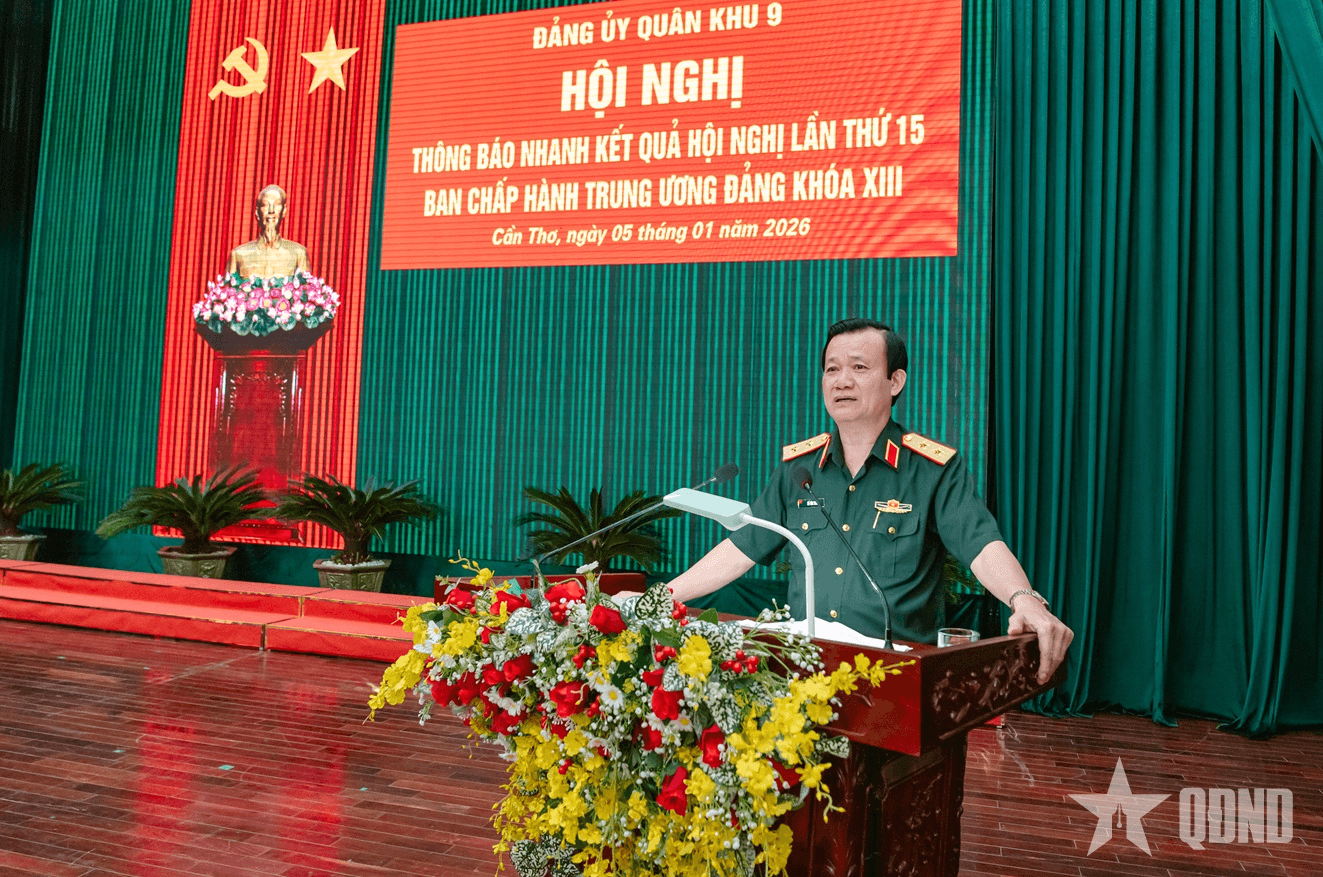 Đảng ủy Quân khu 9: Thông báo nhanh kết quả Hội nghị lần thứ 15, Ban Chấp hành Trung ương Đảng khóa XIII