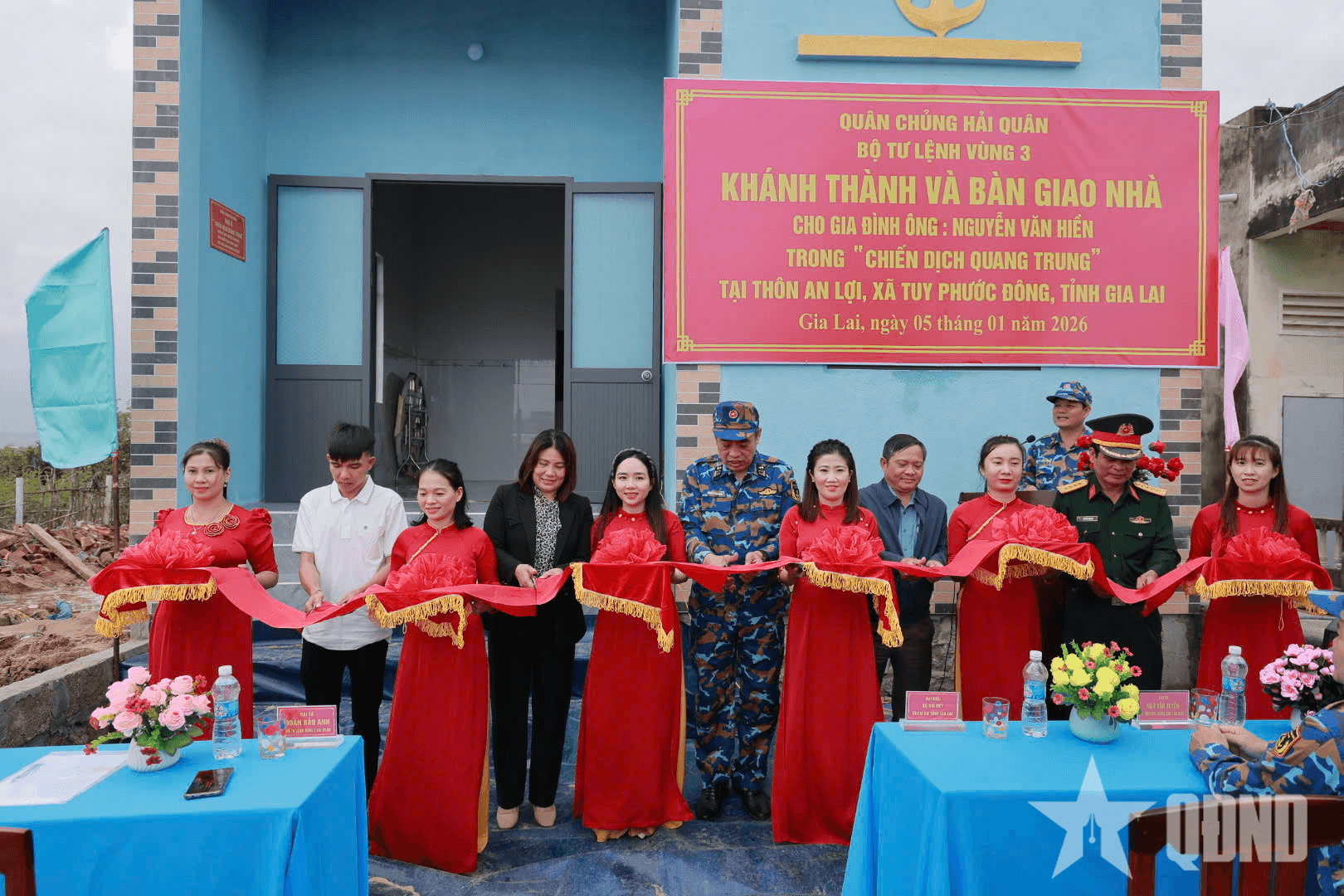Vùng 3 Hải quân khánh thành, bàn giao ngôi nhà thứ 4 giúp dân khắc phục hậu quả mưa lũ tại Gia Lai