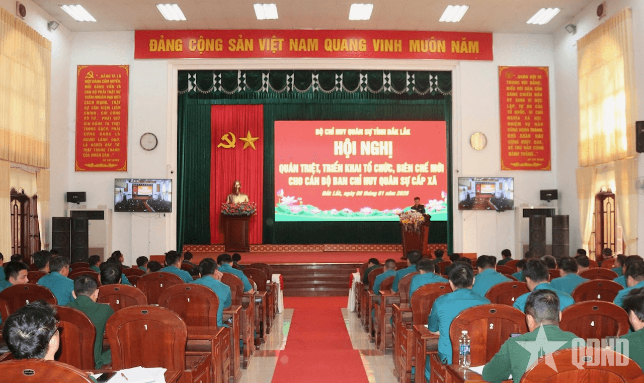 Tỉnh Đắk Lắk triển khai tổ chức biên chế mới cơ quan Ban CHQS cấp xã