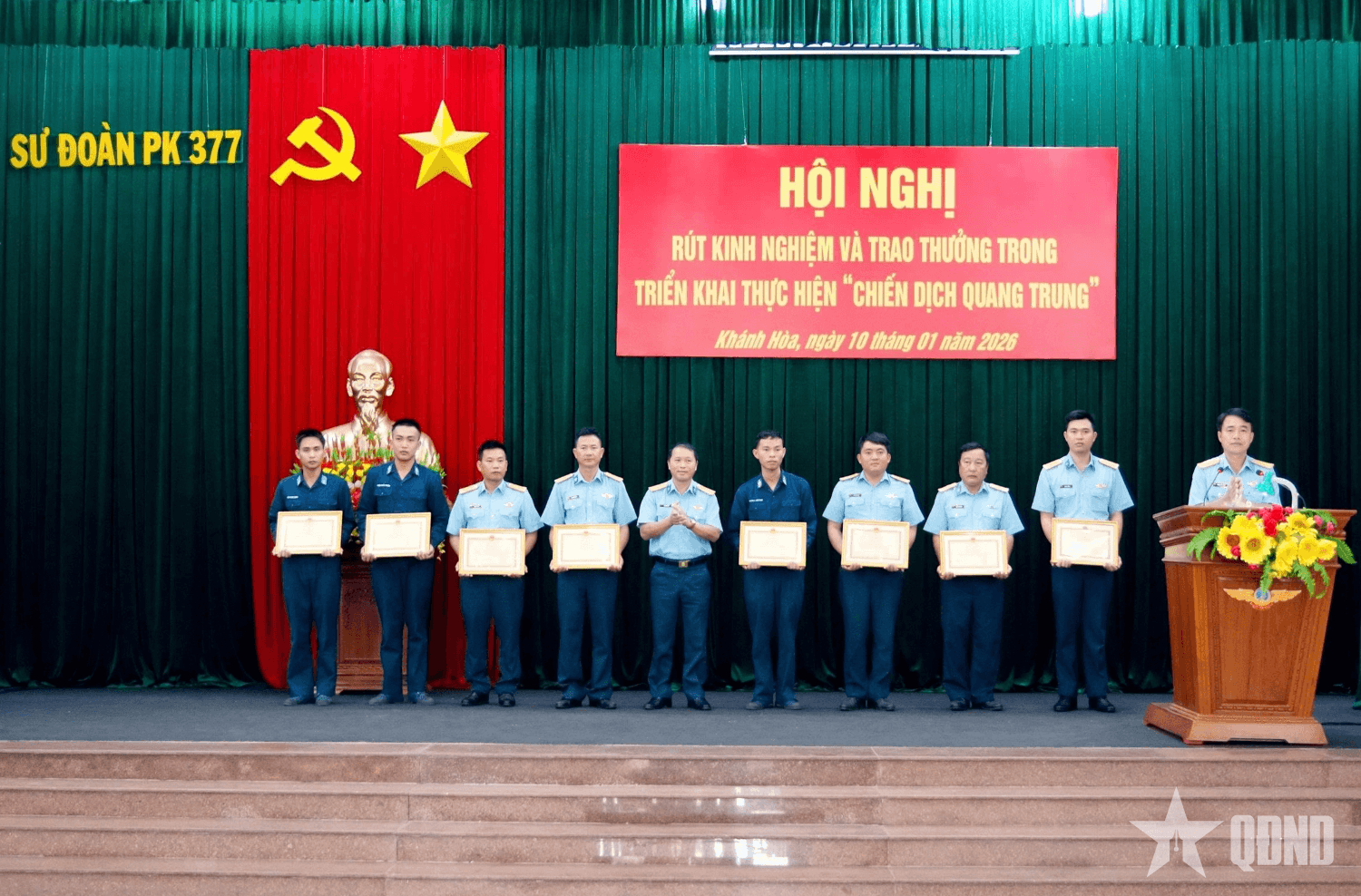 "Chiến dịch Quang Trung": Sư đoàn 377 khen thưởng cá nhân hoàn thành xuất sắc nhiệm vụ
