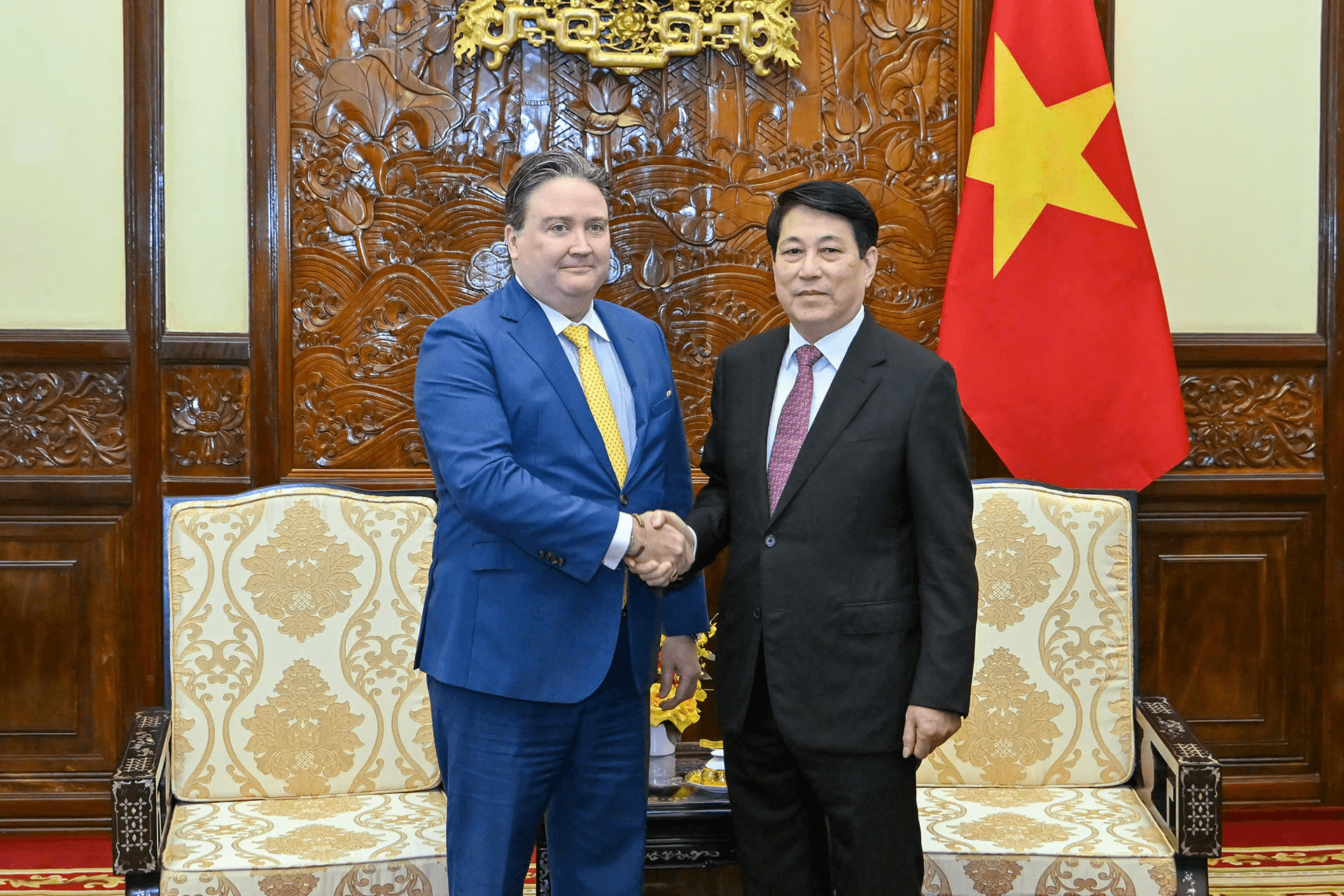 Chủ tịch nước Lương Cường tiếp Đại sứ Hoa Kỳ chào từ biệt