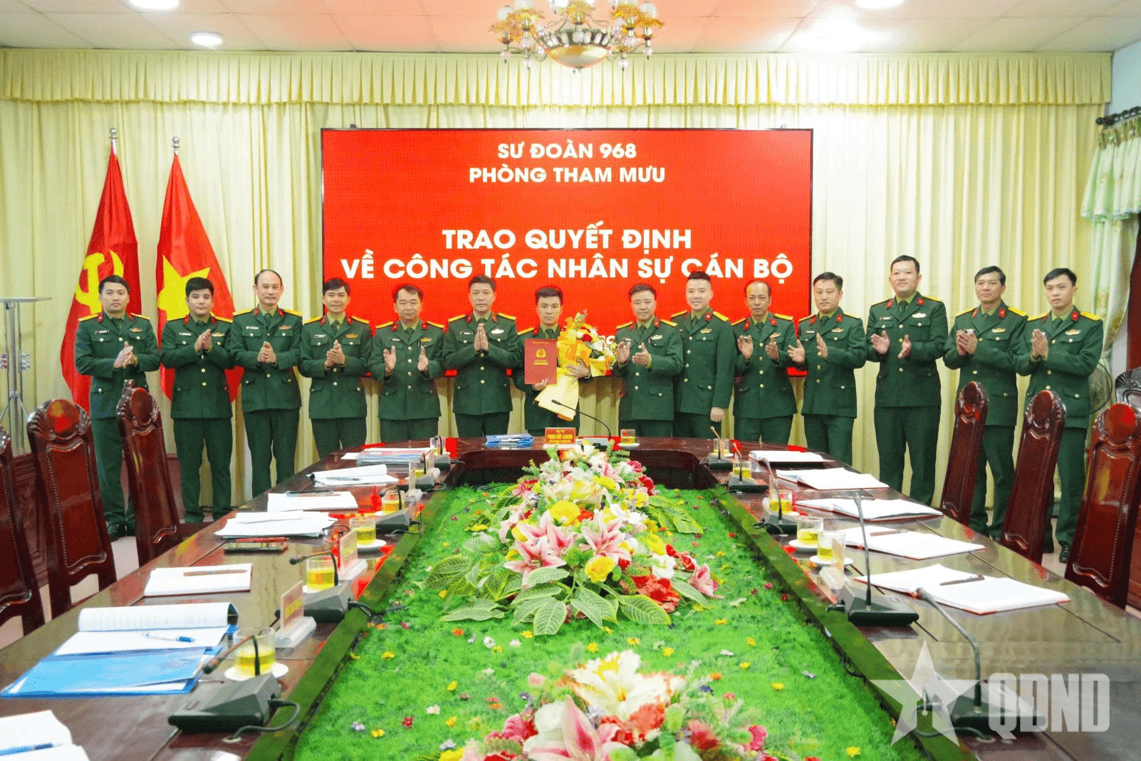 Sư đoàn 968 (Quân khu 4) trao quyết định điều động, bổ nhiệm Chỉ huy trưởng Ban chỉ huy quân sự cấp xã