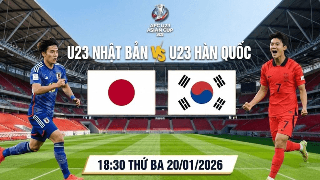 Link xem trực tiếp U23 Nhật Bản và U23 Hàn Quốc