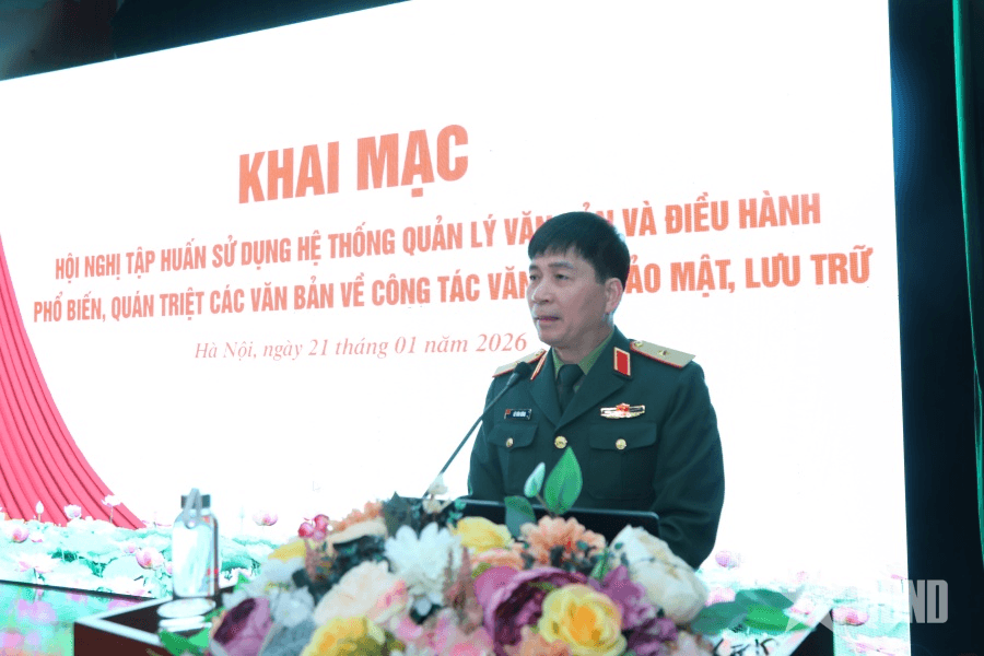 Văn phòng Bộ Quốc phòng: Tập huấn sử dụng hệ thống quản lý văn bản và điều hành