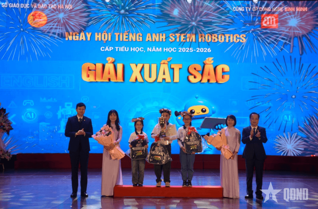 Tổng kết, trao giải “Ngày hội tiếng Anh STEM Robotics” cấp tiểu học TP Hà Nội năm học 2025-2026