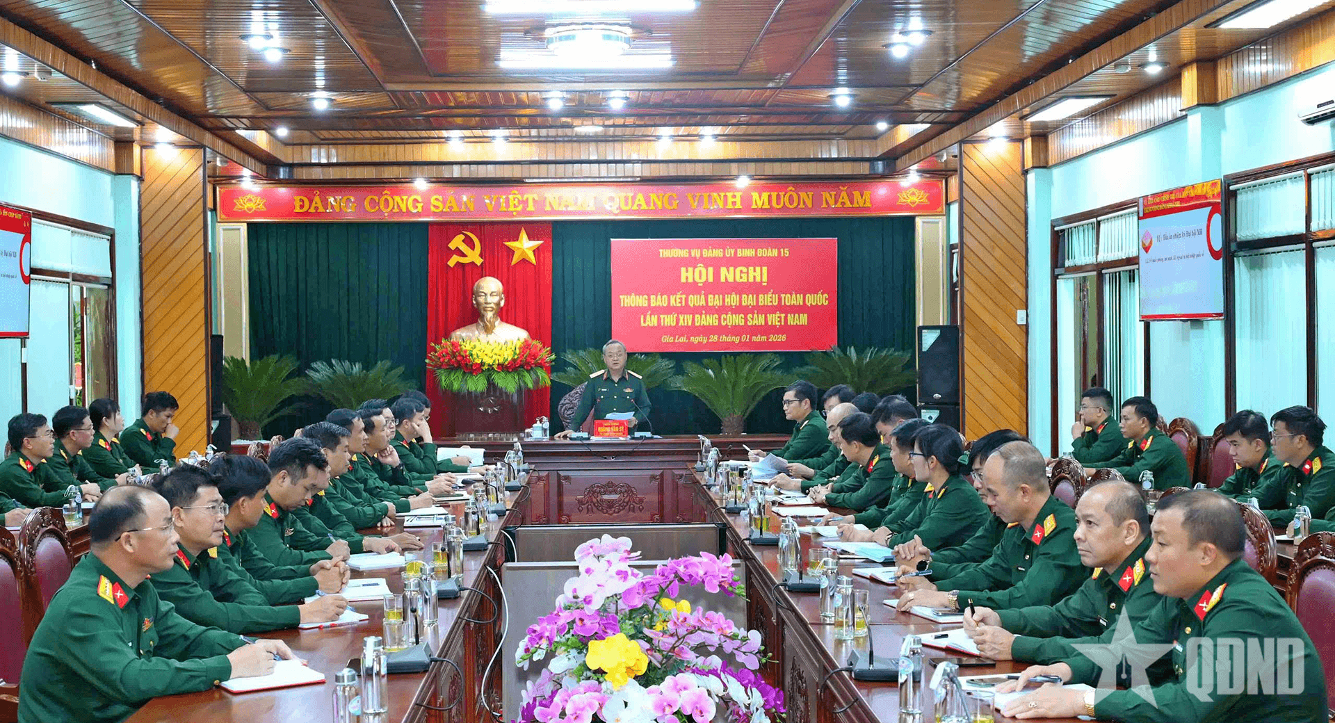 Binh đoàn 15 tổ chức Hội nghị thông báo nhanh kết quả Đại hội XIV của Đảng