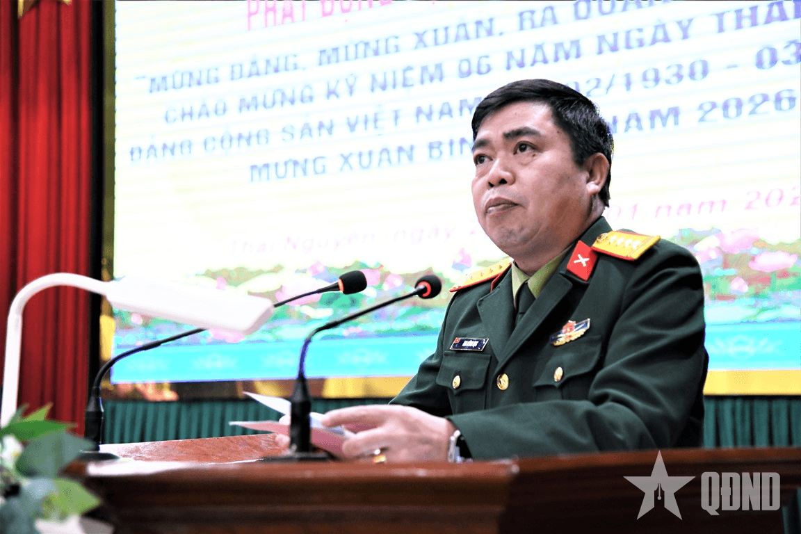 Bộ CHQS tỉnh Thái Nguyên phát động thi đua cao điểm “Mừng Đảng, mừng Xuân, ra quân quyết thắng”