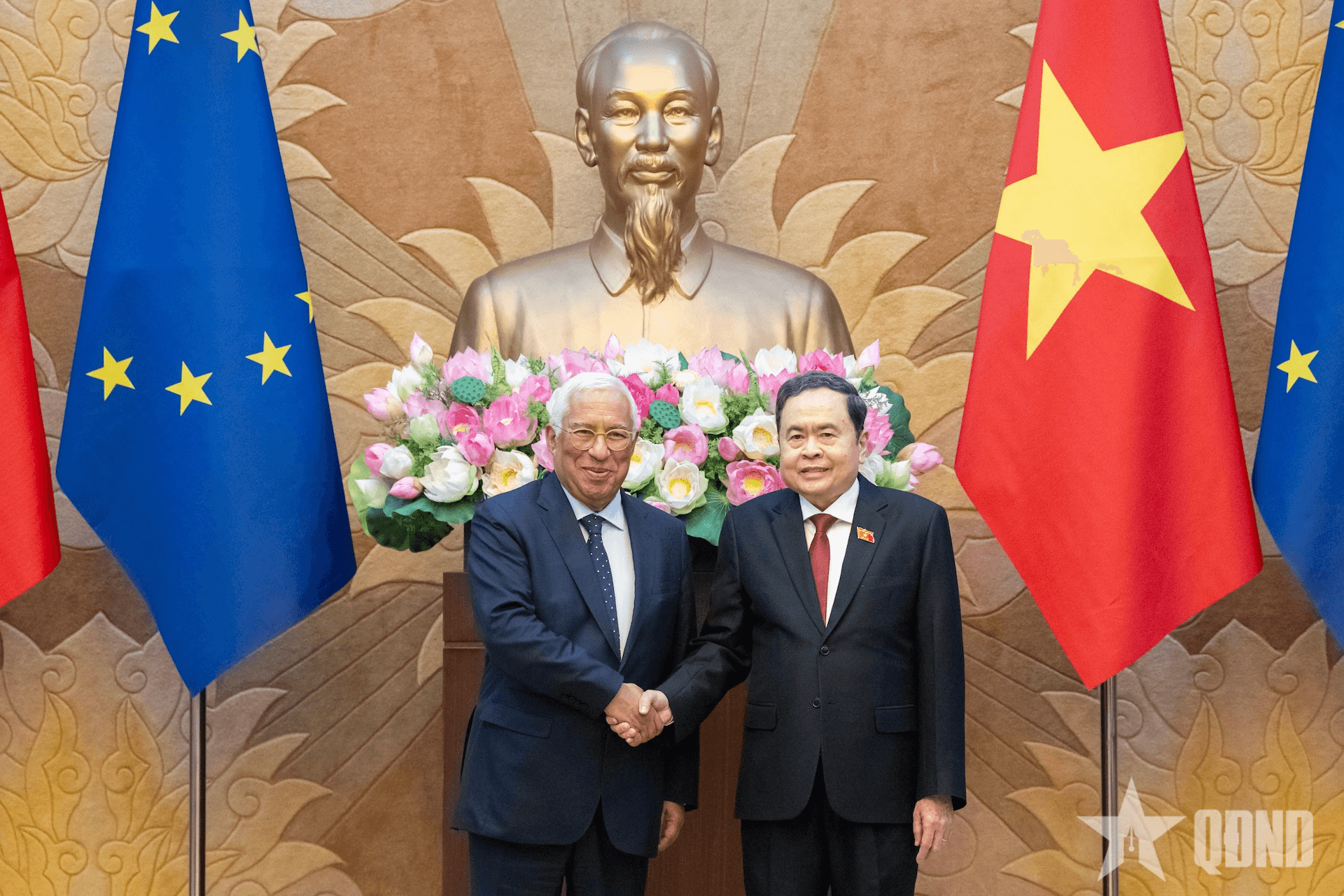 Chủ tịch Quốc hội Trần Thanh Mẫn hội kiến Chủ tịch Hội đồng châu Âu