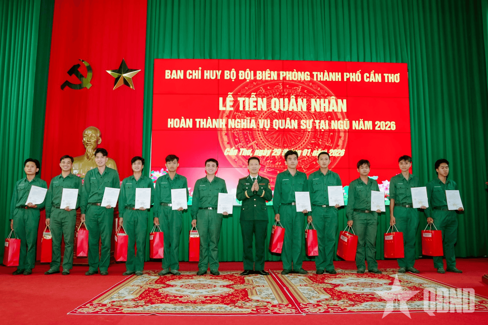 Cần Thơ: Tiễn quân nhân hoàn thành nghĩa vụ quân sự về địa phương
