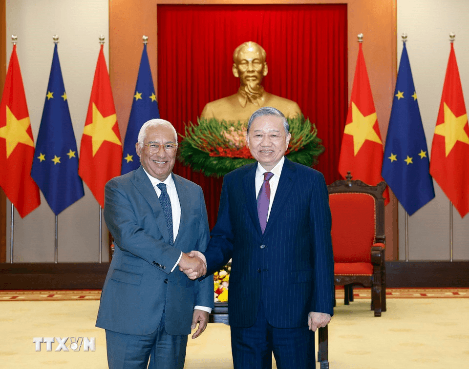 Tổng Bí thư Tô Lâm tiếp Chủ tịch Hội đồng châu Âu António Costa