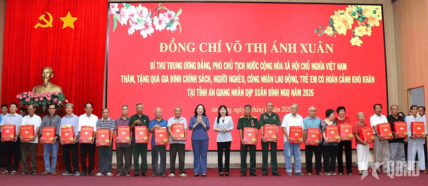 Phó chủ tịch nước Võ Thị Ánh Xuân thăm, chúc Tết tại An Giang