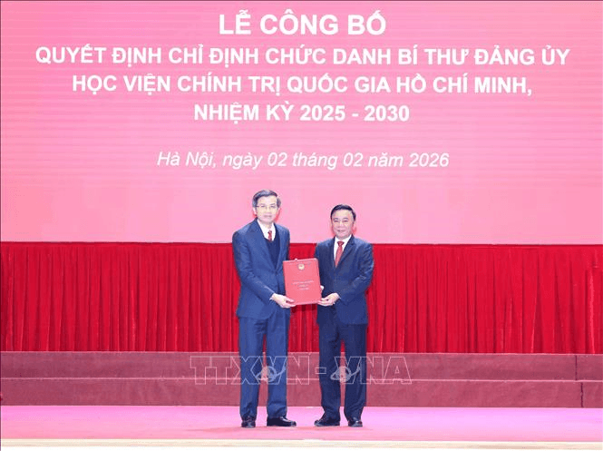 Đồng chí Đoàn Minh Huấn giữ chức Bí thư Đảng ủy Học viện Chính trị quốc gia Hồ Chí Minh