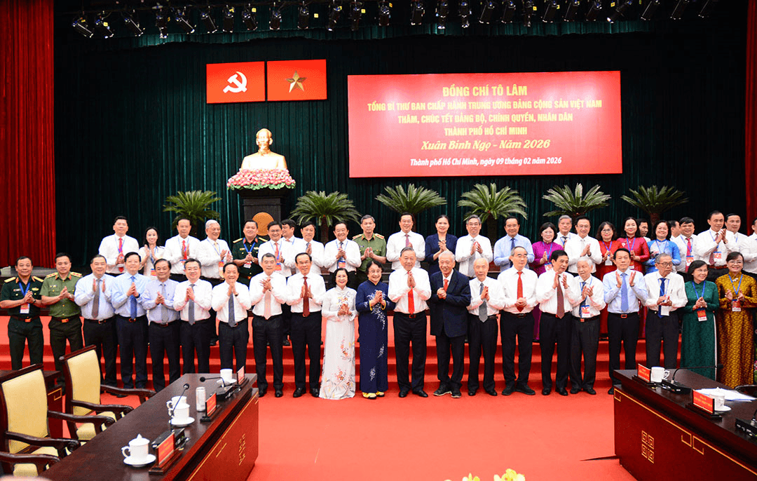 Tổng Bí thư Tô Lâm chúc Tết Đảng bộ, chính quyền, nhân dân TP Hồ Chí Minh