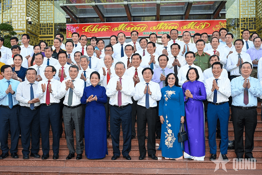 Tổng Bí thư Tô Lâm thăm, chúc Tết Đảng bộ, chính quyền, nhân dân tỉnh Tây Ninh