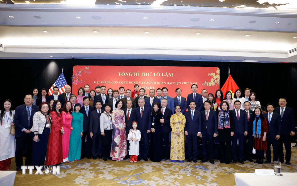 Tổng Bí thư Tô Lâm gặp gỡ bà con cộng đồng và các cơ quan đại diện Việt Nam tại Hoa Kỳ