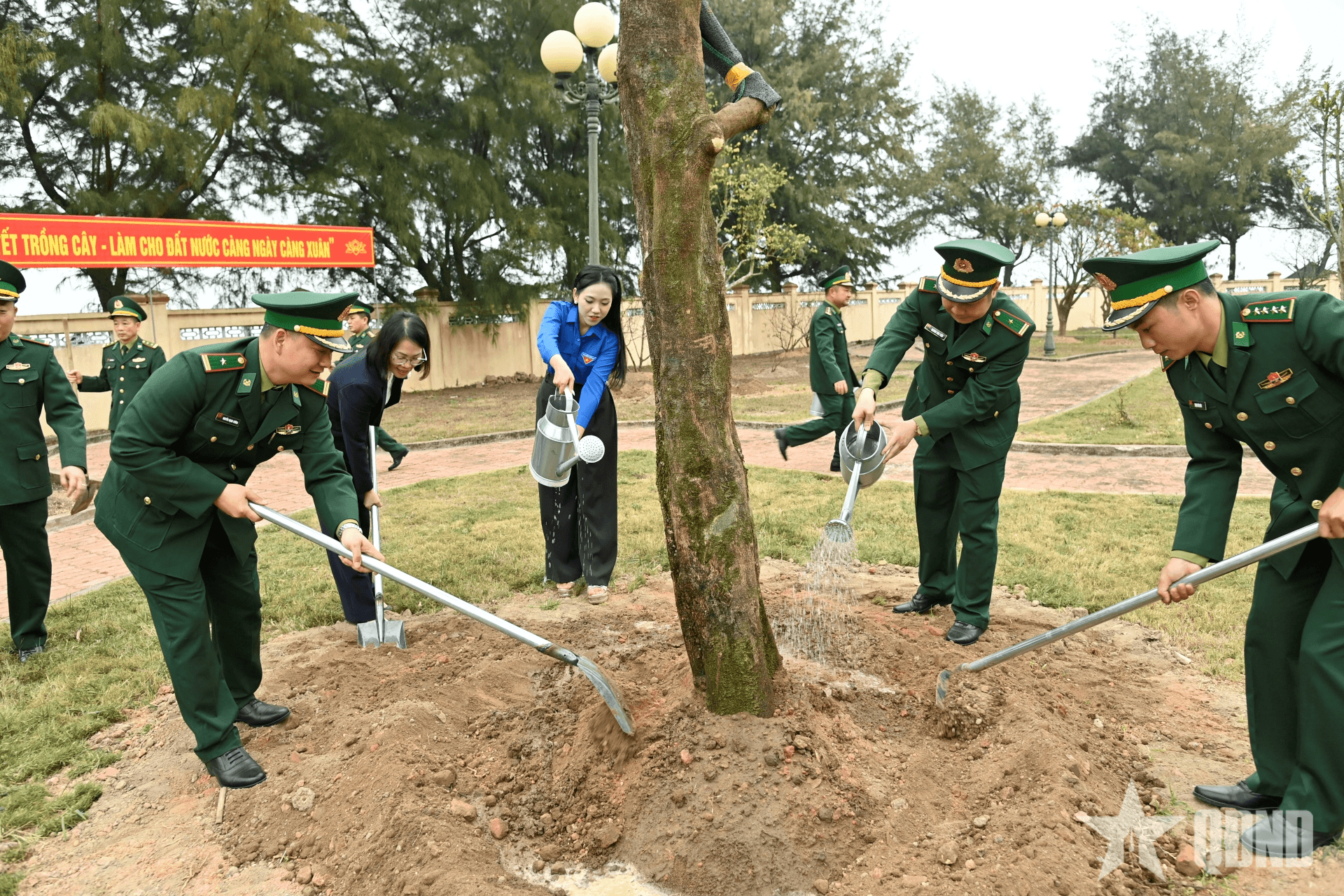 Đến ngày 23-3, Bộ đội Biên phòng tỉnh Quảng Ninh trồng khoảng 8.500 cây xanh