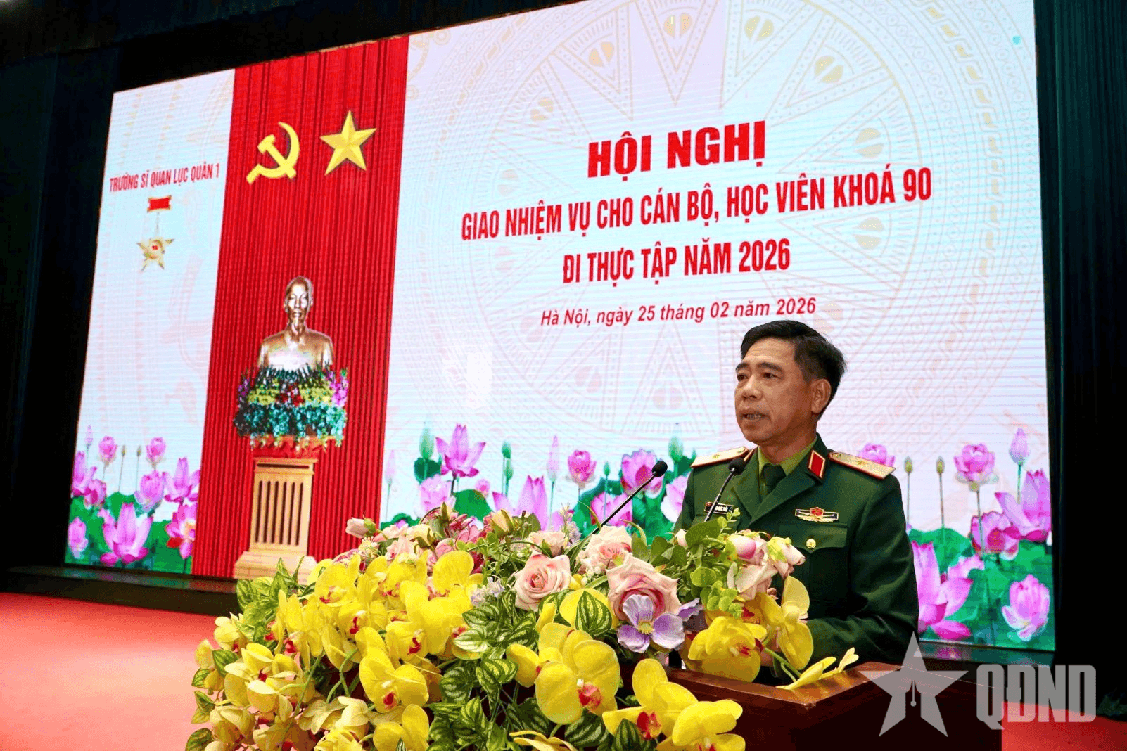 Trường Sĩ quan Lục quân 1 giao nhiệm vụ thực tập cho học viên Khóa 90