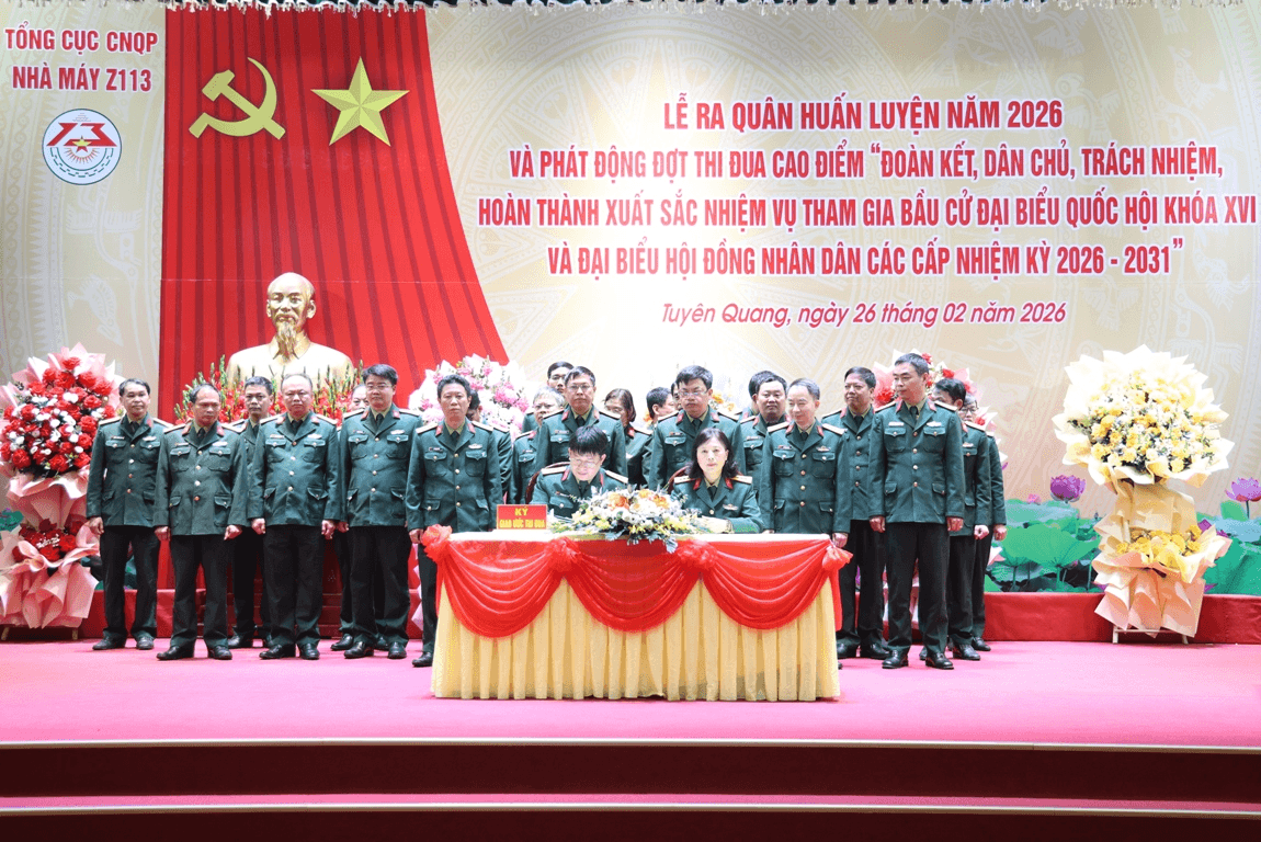 Nhà máy Z113 ra quân huấn luyện năm 2026