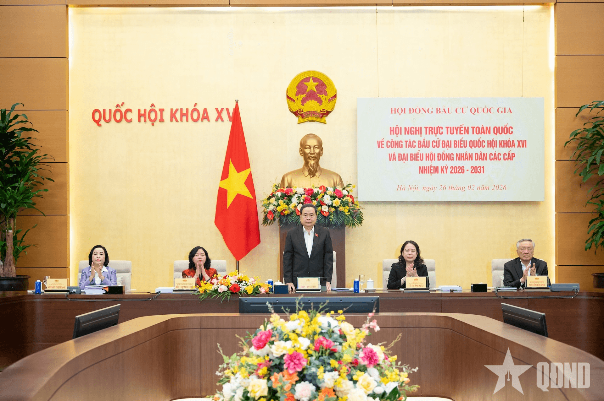 Chủ tịch Quốc hội Trần Thanh Mẫn chủ trì Hội nghị trực tuyến toàn quốc triển khai công tác bầu cử