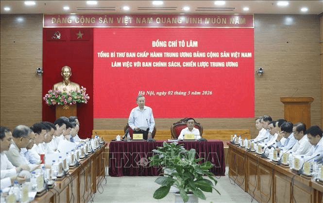 Tổng Bí thư Tô Lâm: Hoàn thiện “bản thiết kế tổng thể” cho mô hình tăng trưởng kinh tế hai con số