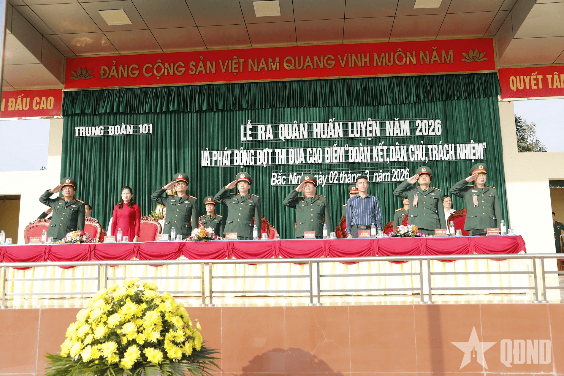 Trung đoàn 101 tổ chức Lễ ra quân huấn luyện năm 2026 và phát động đợt thi đua cao điểm “Đoàn kết, dân chủ, trách nhiệm”