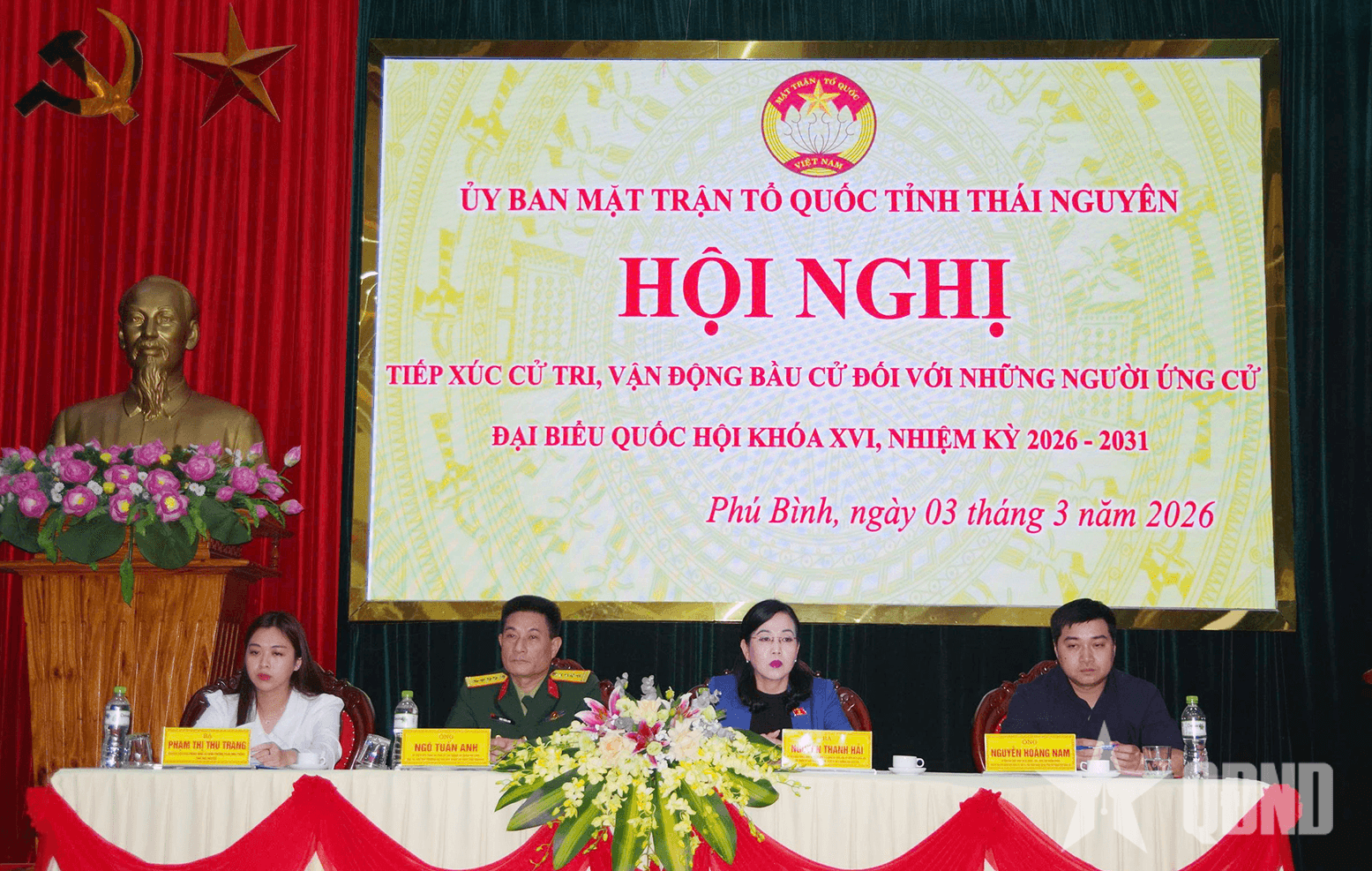 Ứng cử viên đại biểu Quốc hội tiếp xúc cử tri tại tỉnh Thái Nguyên