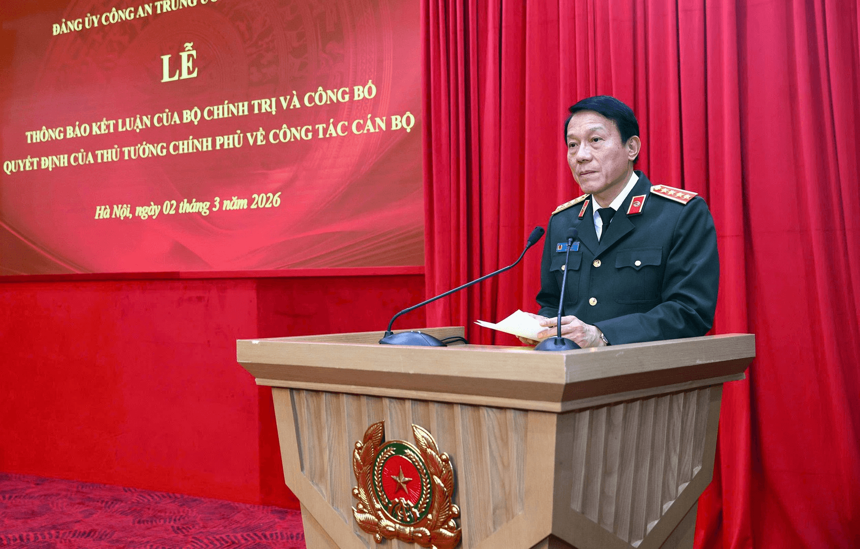 Thượng tướng Trần Quốc Tỏ thôi giữ chức Thứ trưởng Bộ Công an